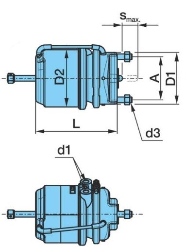 BPW Membranbremsecylinder Varenummer: 05.444.41.03.0 billige