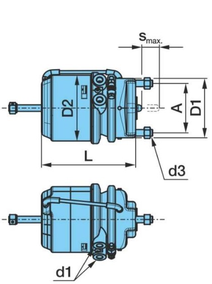BPW Membranbremsecylinder Varenummer: 05.444.41.04.0 billige