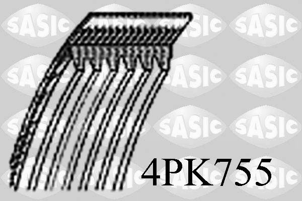 SASIC Serpentine belt Article number: 4PK755 cheaply