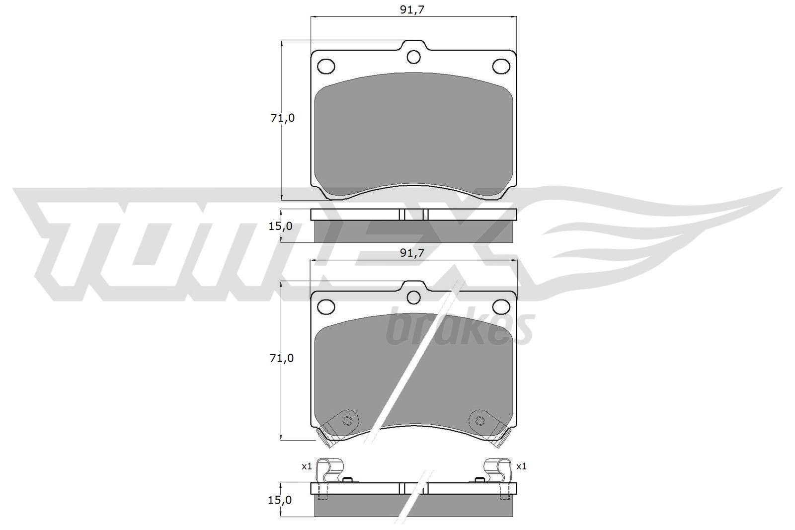 TOMEX brakes Brake pad set Article number: TX 11-68 cheaply