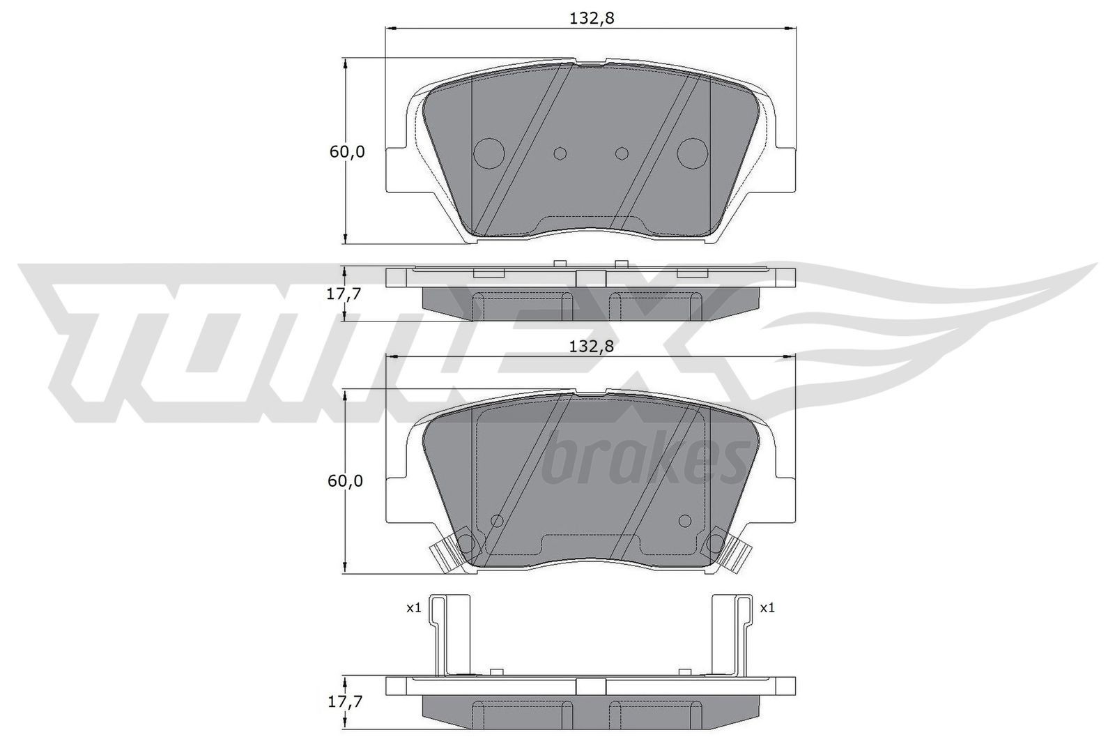 TOMEX brakes Piduriklotsid Artikli number: TX 17-46 soodsalt