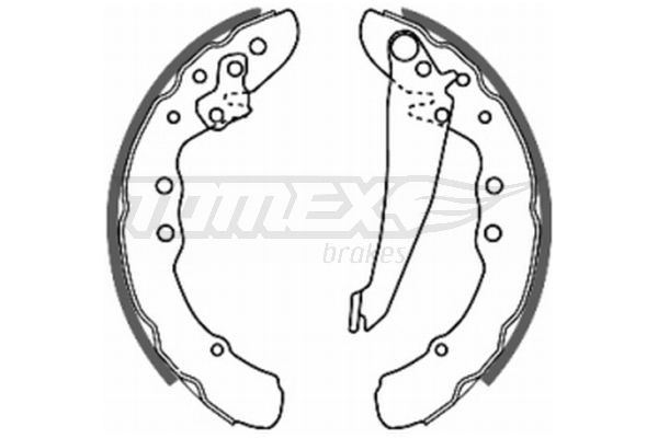 TOMEX brakes Brake Shoe Set Article number: TX 20-70 cheaply