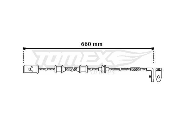 TOMEX brakes Brake pad wear sensor Article number: TX 30-36 cheaply