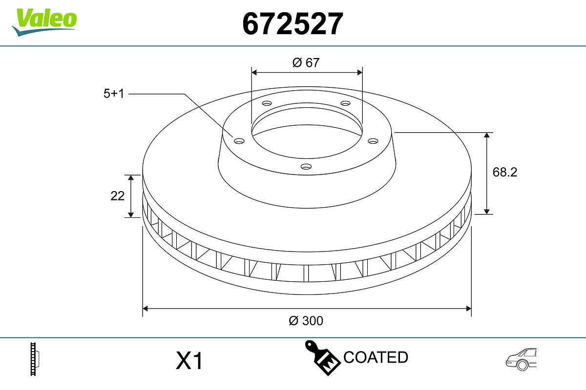 VALEO Brake disc Article number: 672527 cheaply