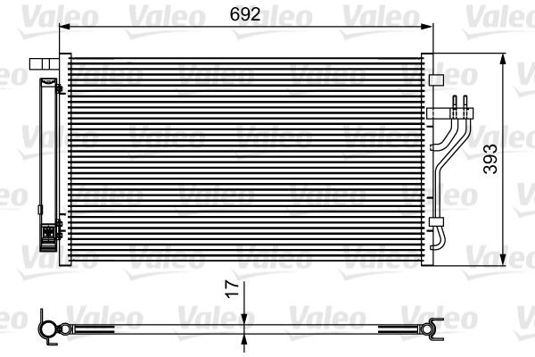 VALEO Air conditioning condenser Article number: 814485 cheaply