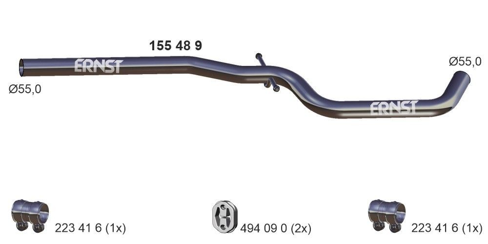 ERNST Exhaust Pipe Article number: 155489 cheaply