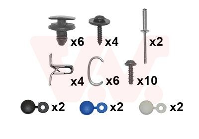 VAN WEZEL 0934794 Mounting Kit, bumper C3 1.4 73 PS Petrol