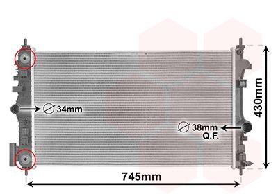 VAN WEZEL Radiaator, mootorijahutus Artikli number: 37012710 soodsalt