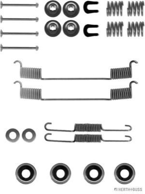HERTH+BUSS JAKOPARTS J3561002 Kit accessori, Ganasce freno PRIMERA 2.0 D 75 CV Diesel 1998