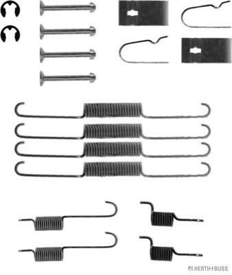 HERTH+BUSS JAKOPARTS J3563000 Accessory Kit, brake shoes 626 2.0 D (GC10F1) 63 PS Diesel 1987