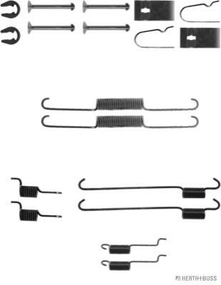 HERTH+BUSS JAKOPARTS J3566002 Accessory Kit, brake shoes SWIFT 1.3 4x4 (RS 413, ZD11S) 92 PS Petrol