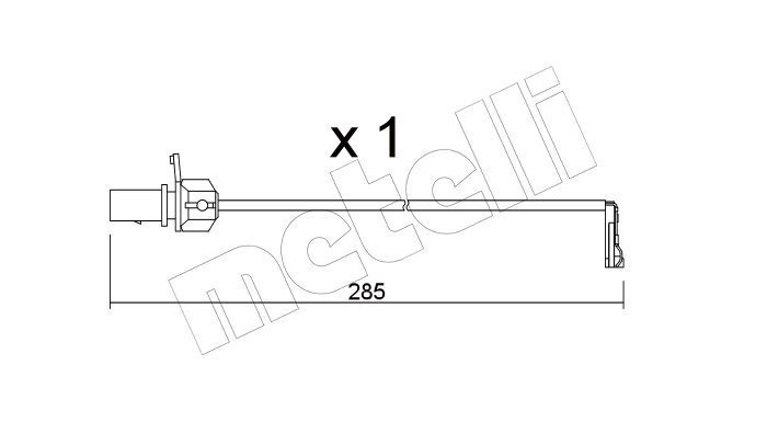 METELLI Brake pad wear sensor Article number: SU.345 cheaply