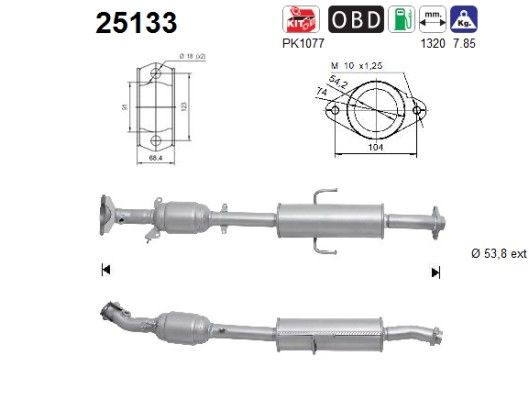 AS Catalytic converter Article number: 25133 cheaply