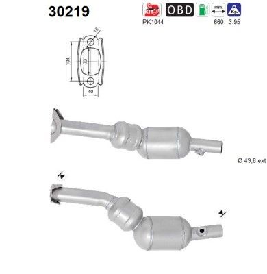 AS Catalytic converter Article number: 30219 cheaply