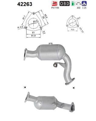 AS Catalytic converter Article number: 42263 cheaply