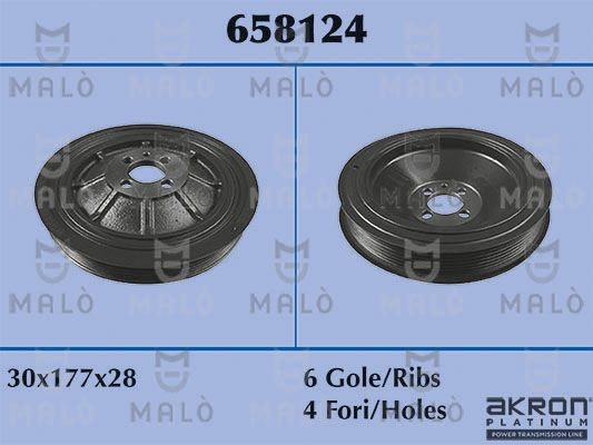 MALÒ Crankshaft pulley Article number: 658124 cheaply