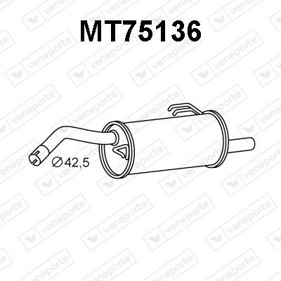 VENEPORTE Rear silencer Article number: MT75136 cheaply