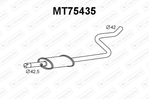 VENEPORTE Front Silencer Article number: MT75435 cheaply