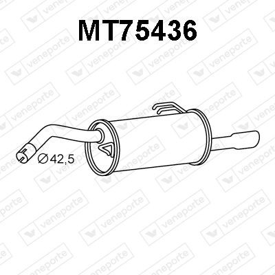VENEPORTE Rear silencer Article number: MT75436 cheaply