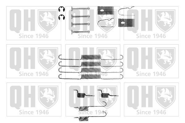 QUINTON HAZELL BFK342 Accessory Kit, brake shoes 626 2.0 D (GC10F1) 63 PS Diesel 1987