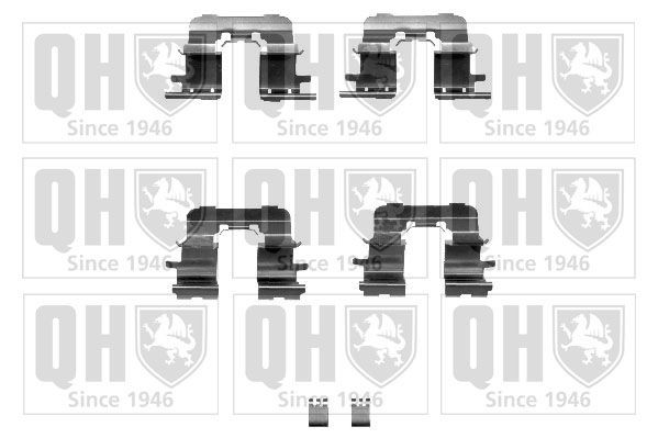 QUINTON HAZELL BFK917 Accessory Kit, disc brake pads AVENSIS 2.0 VVT-i (ACM20_) 150 PS Petrol 2009