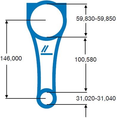 IPSA CO006700 Connecting Rod Daily 33S16, 35S16, 35C16, 40C16, 42S16, 50C16 156 PS Diesel