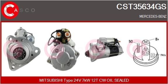CASCO CEF74041GS Електромотор, вентилатор на радиатора PUNTO 1.4 (199.AXX1B) 163 K.C. бензин