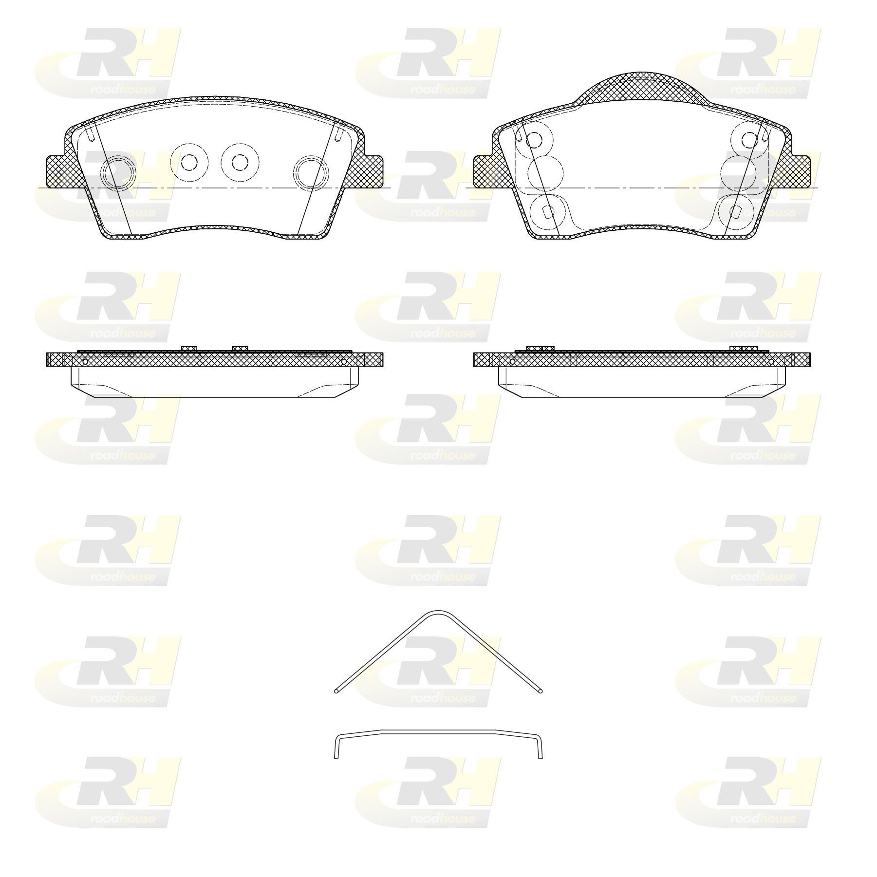 ROADHOUSE Brake pad set Article number: 21818.00 cheaply