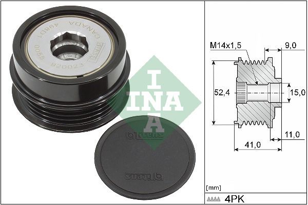 INA Alternator Freewheel Clutch Article number: 535 0339 10 cheaply