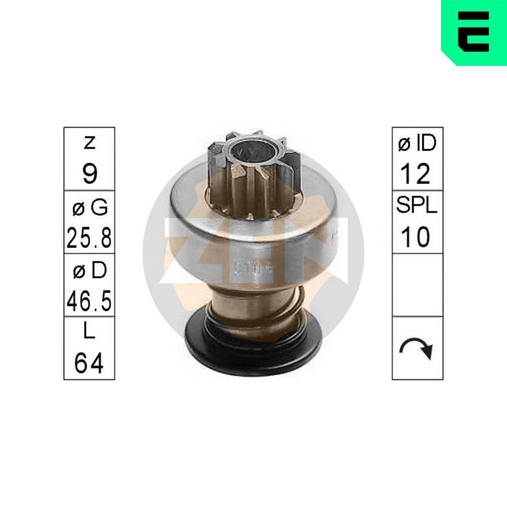 ERA ZN0108 Freewheel Gear, starter CORSA 1.2 (F08, W5L) 45 PS Petrol 1994