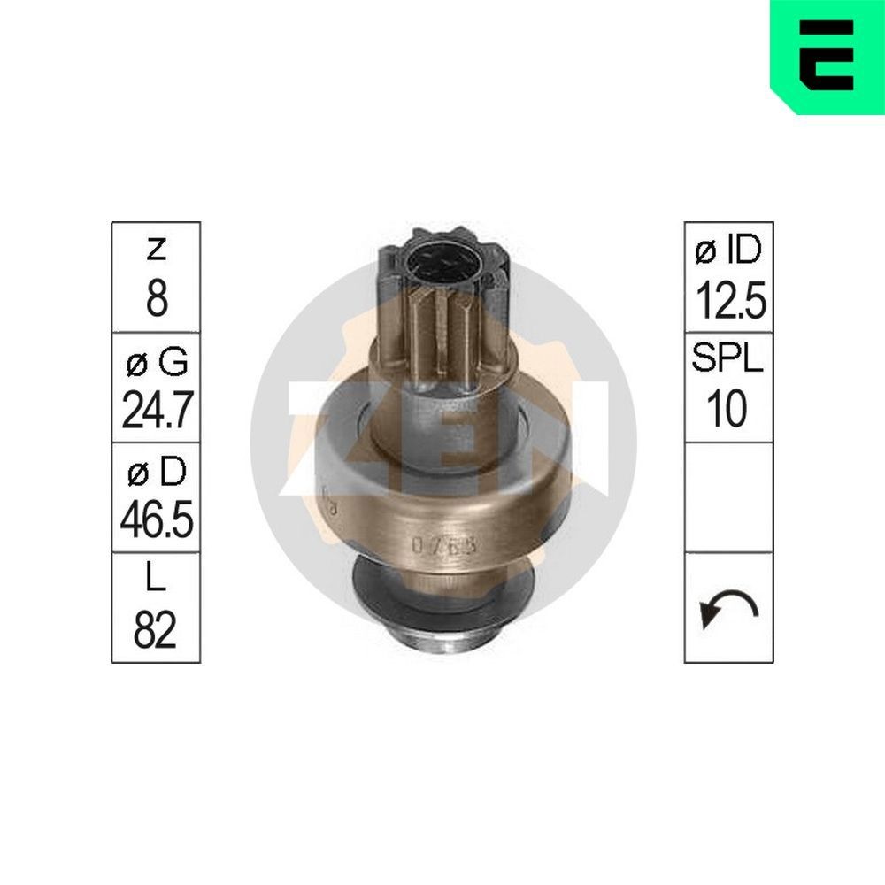 ERA ZN0765 Freewheel Gear, starter HIJET 1.0 (S85) 45 PS Petrol 1990