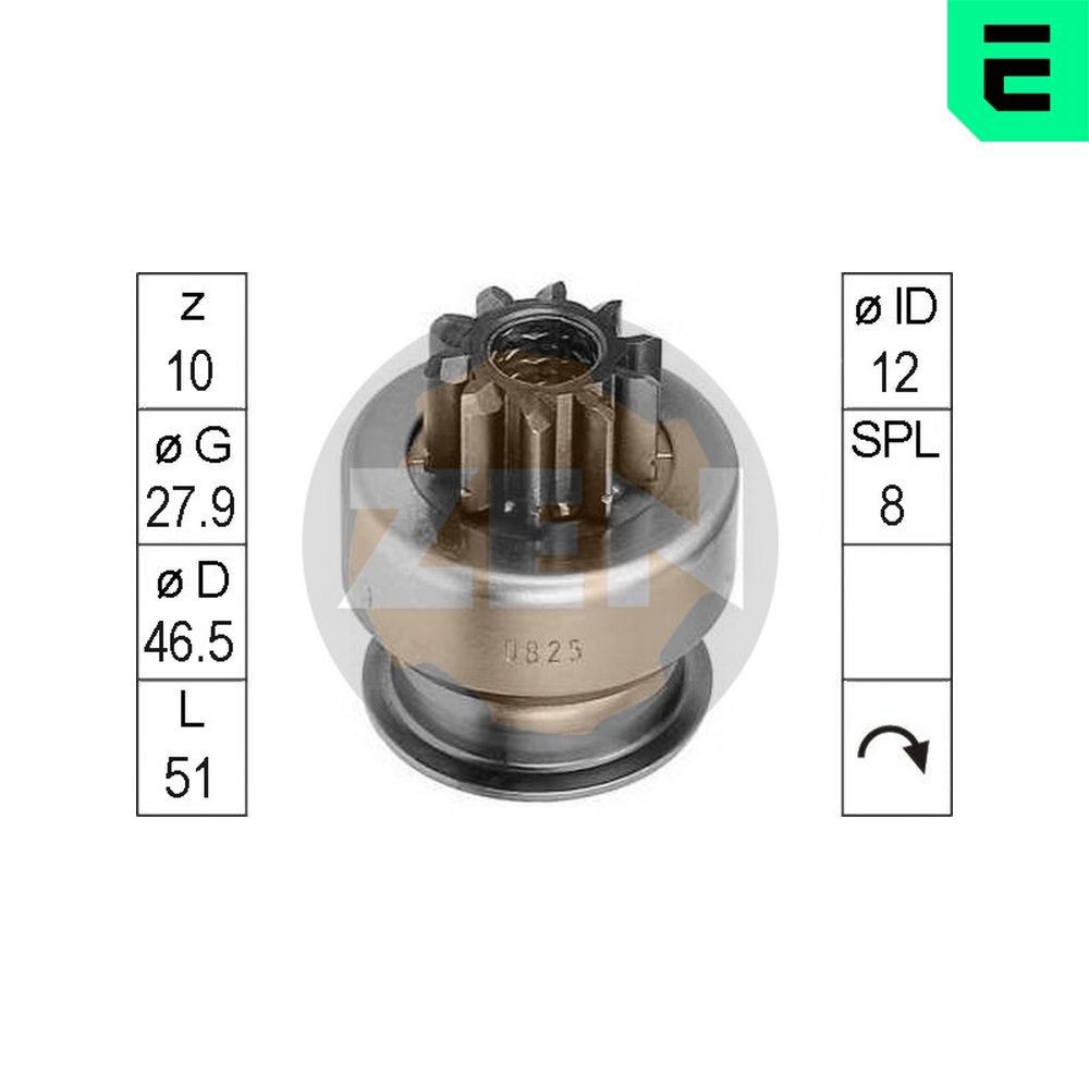 ERA ZN0825 Freewheel Gear, starter GRAND CHEROKEE 4.0 4x4 190 PS Petrol 2005