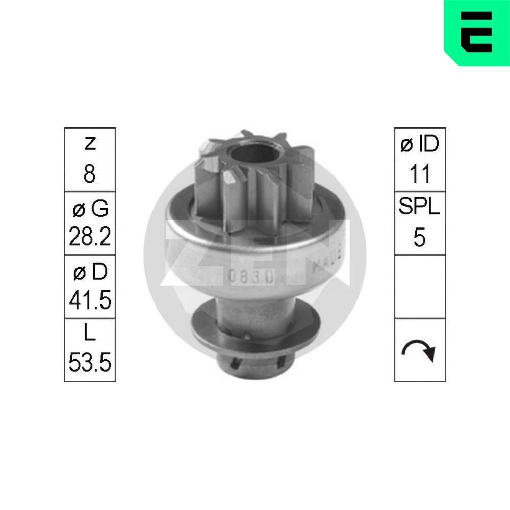 ERA ZN0830 Freewheel Gear, starter GEMINI 1.5 71 PS Petrol 1990