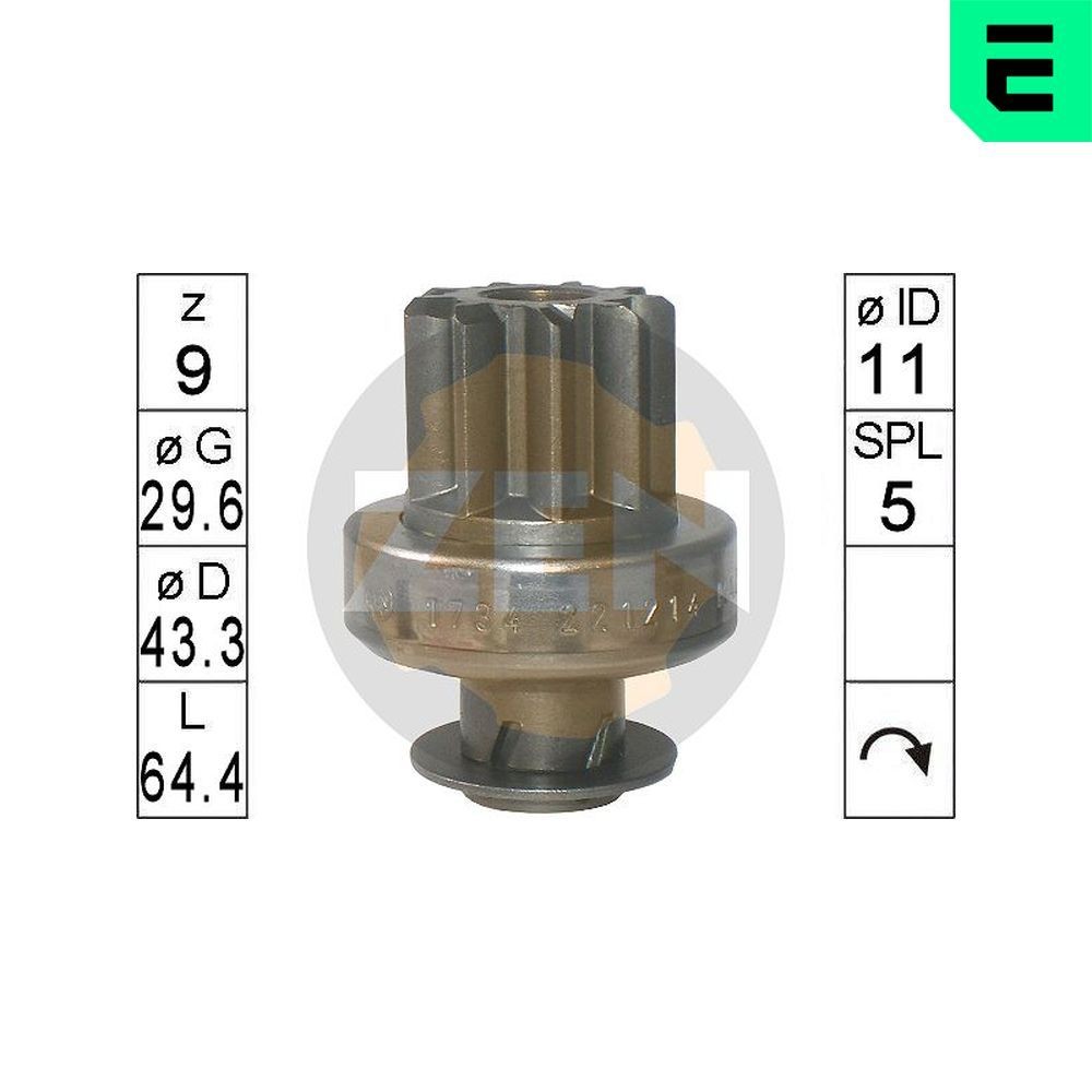 ERA ZN1734 Vabajooks, starter CR-V 2.0 i-VTEC 4WD (RE5, RE2) 150 HP Bensiin