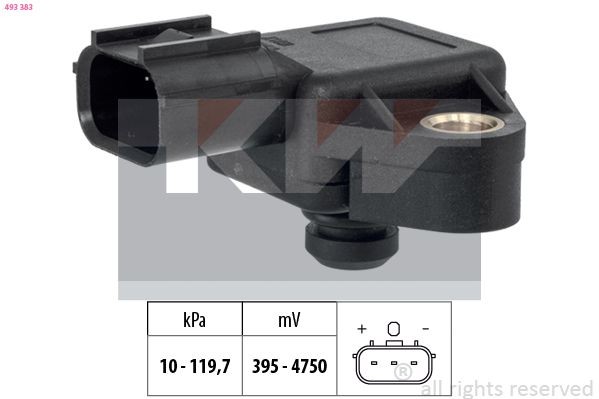 KW Air Pressure Sensor, height adaptation Article number: 493 383 cheaply