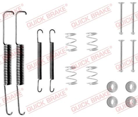 QUICK BRAKE 105-0510 Lisakomplekt, Piduriklotsid CHEVETTE 1.2 53 HP Bensiin 1985