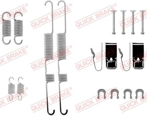 QUICK BRAKE 105-0582 Комплект принадлежности, спирани челюсти CARINA 1.6 (TA40, TA60) 75 K.C. бензин 1983