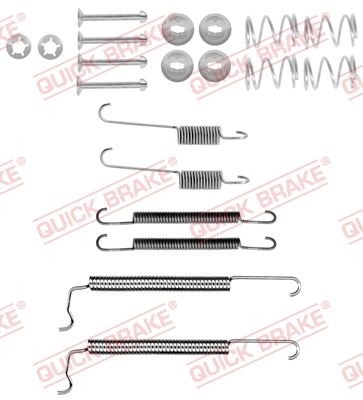 QUICK BRAKE 105-0628 Lisakomplekt, Piduriklotsid CORSA 1.6 GSI Cat (F08, M08, F68, M68) 101 HP Bensiin 1993