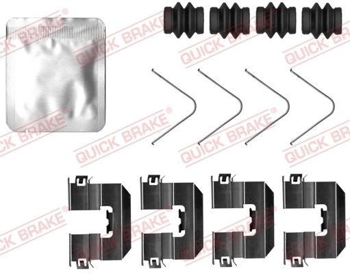 QUICK BRAKE 109-0034 Lisakomplekt, ketaspiduriklotsid CARENS 2.0 MPI 150 HP Bensiin