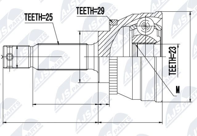 NTY Joint kit, drive shaft Article number: NPZ-HY-536 cheaply