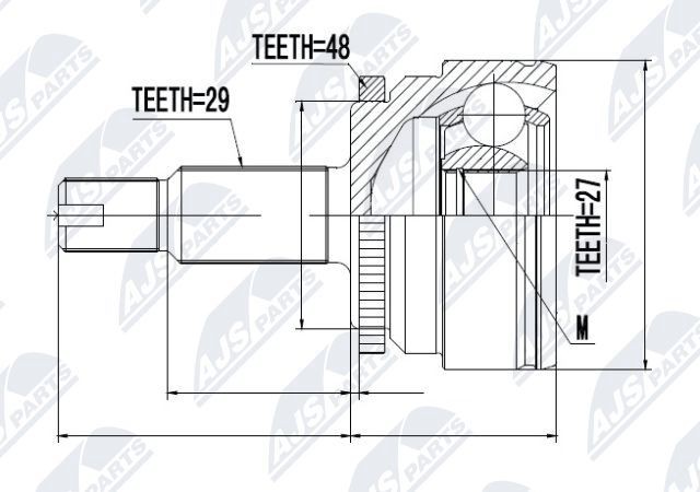 NTY Joint kit, drive shaft Article number: NPZ-LR-008 cheaply