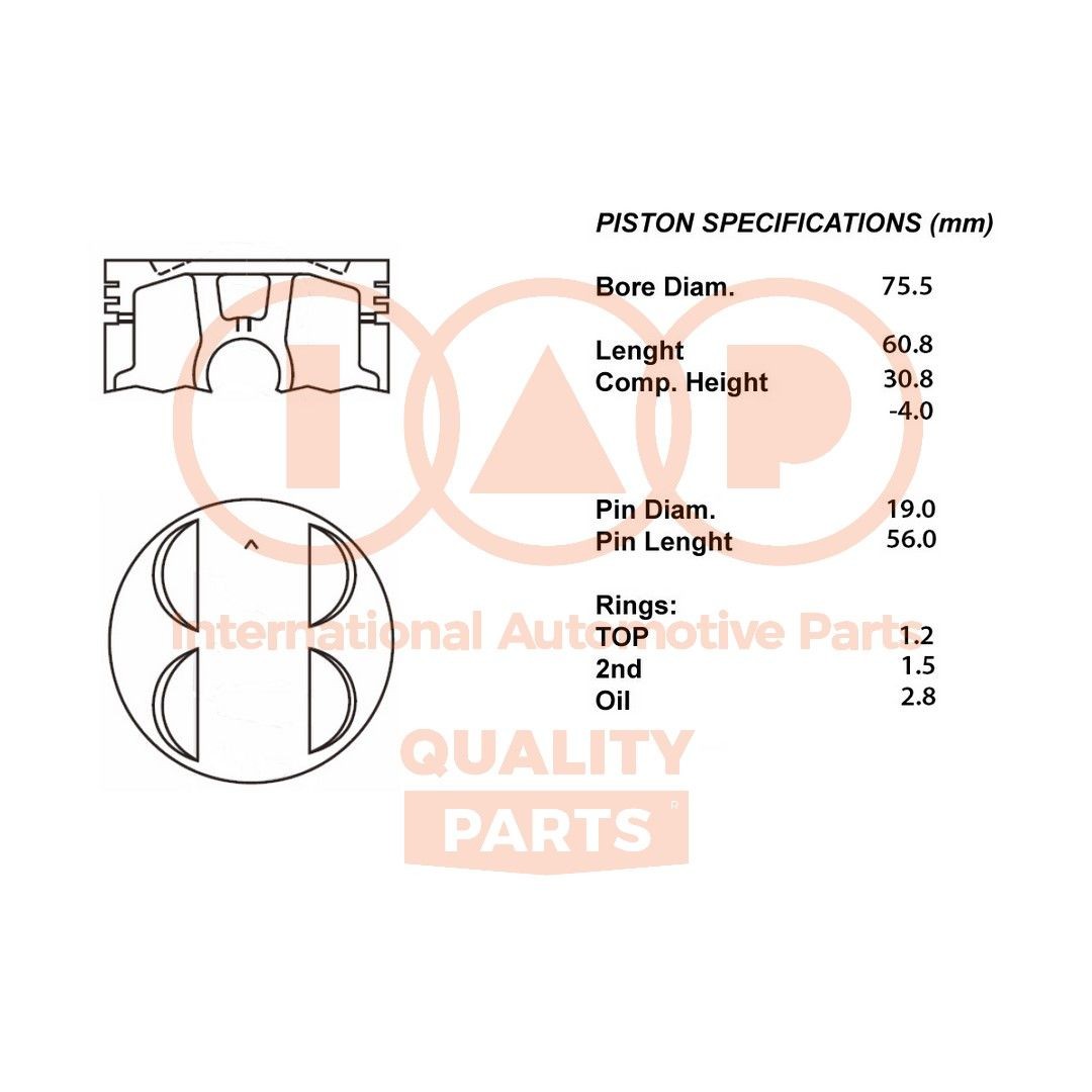 IAP QUALITY PARTS Stempel Varenummer: 101-06015 billige