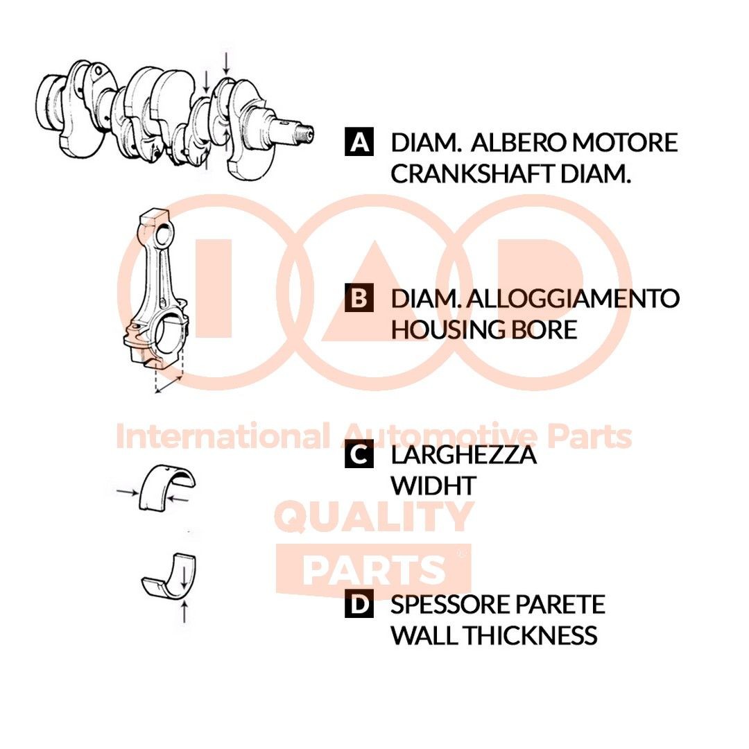 IAP QUALITY PARTS 107-17057 Small End Bushes, connecting rod HILUX Pick-up 2.5 D-4D 4WD (KUN25_) 120 PS Diesel 2016