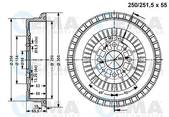 VEMA Coolant Flange Article number: VE80024 cheaply