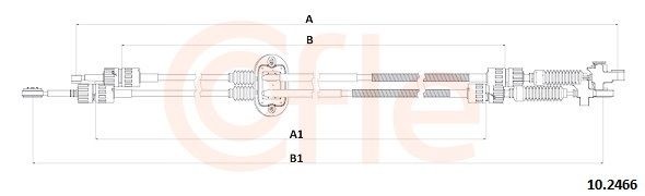 COFLE 10.2466 Cable, manual transmission FOCUS 1.8 Turbo DI / TDDi 90 PS Diesel 2007