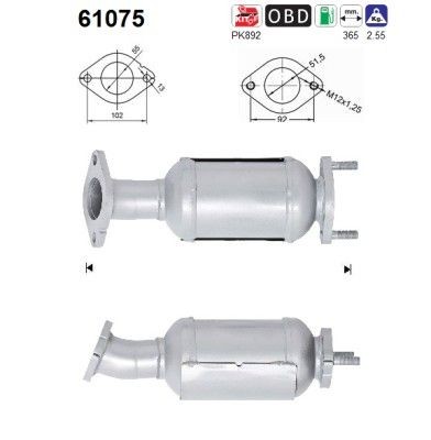AS Catalytic converter Article number: 61075 cheaply