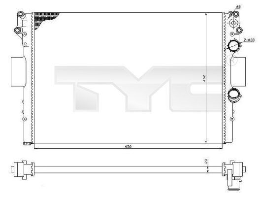 TYC Radiaator, mootorijahutus Artikli number: 715-0002-R soodsalt