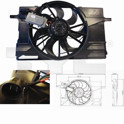 TYC Fan, radiator Article number: 838-0007 cheaply
