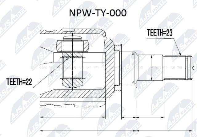 NTY Joint kit, drive shaft Article number: NPW-TY-000 cheaply