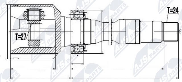 NTY Joint kit, drive shaft Article number: NPW-TY-029 cheaply